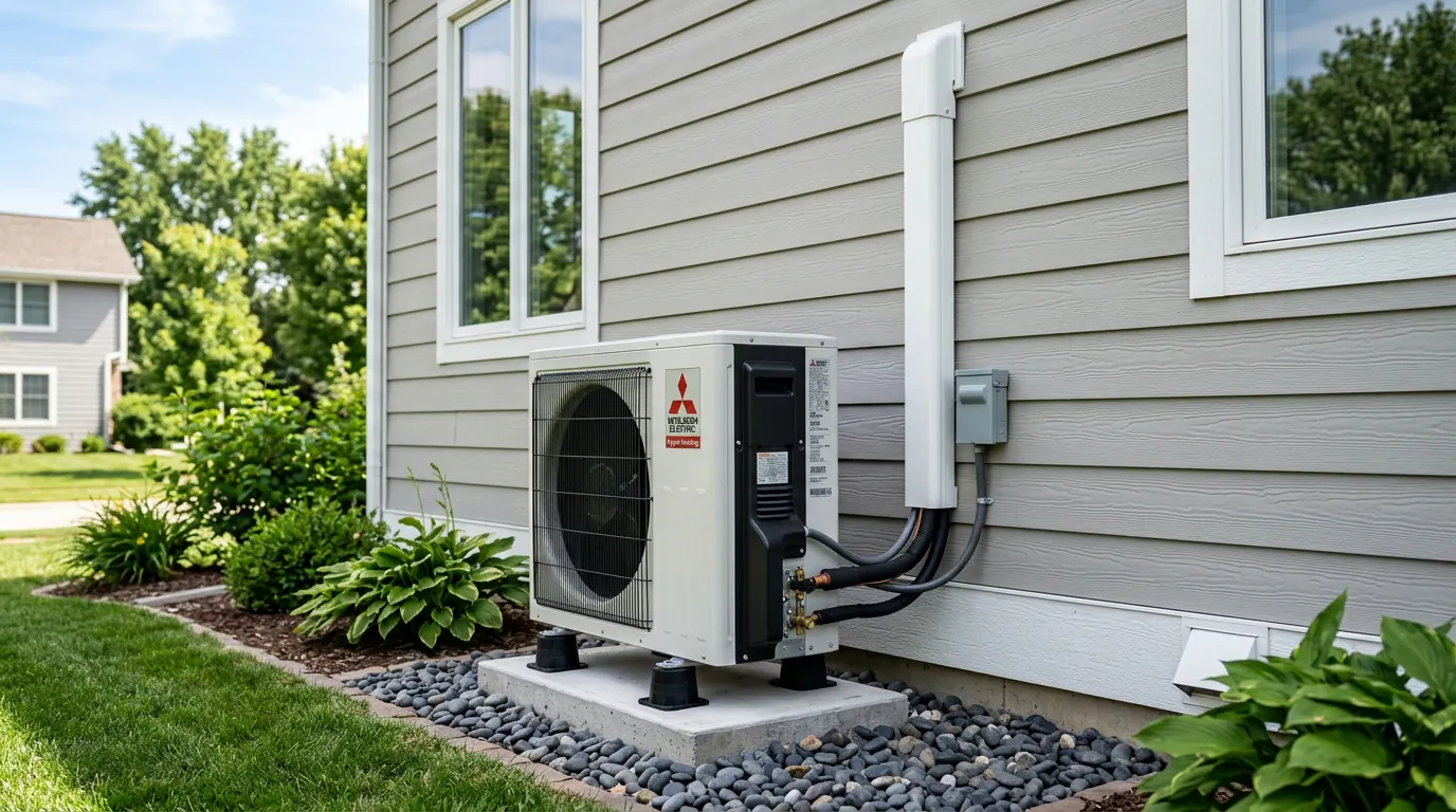 Mini Split Repair in Delaware - outdoor ductless heat pump condensing unit inspection and troubleshooting